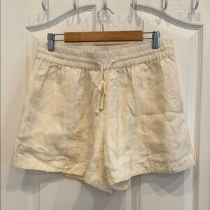 Apiece apart organic linen shorts light yellow